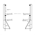 Steel volleyball posts, 1,9"