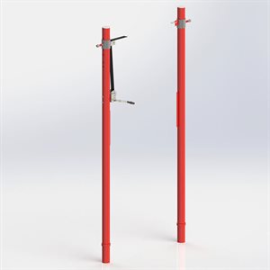 Economy aluminum volleyball posts, 3.5" (8.9 cm)