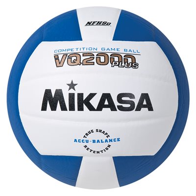 Ballon de volleyball de compétition en composite Mikasa® «VQ2000 Series» bleu royal et blanc