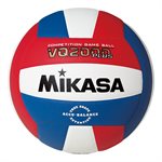 Ballon de volleyball de compétition en composite Mikasa® «VQ2000 Series» rouge, bleu royal et blanc