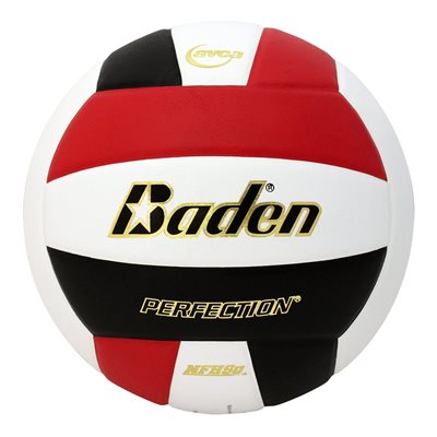 Red, Black and White Baden® «Perfection» Leather Volleyball