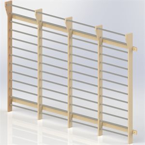 Steel Wall bars, quadruple unit