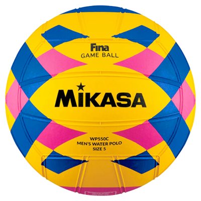 Ballon de water-polo officiel de la FINA 2023 en caoutchouc Mikasa® «Fina Game Ball», #5