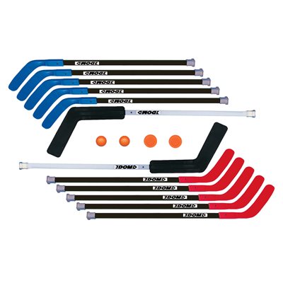 Ensemble complet de bâtons de joueur de hockey DOM® «Excel» avec balles et rondelles, 114 cm (45")