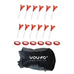 Institutional YOU.FO® Game Set of 12 Plastic Sticks and 6 Rings with Carrying Bag